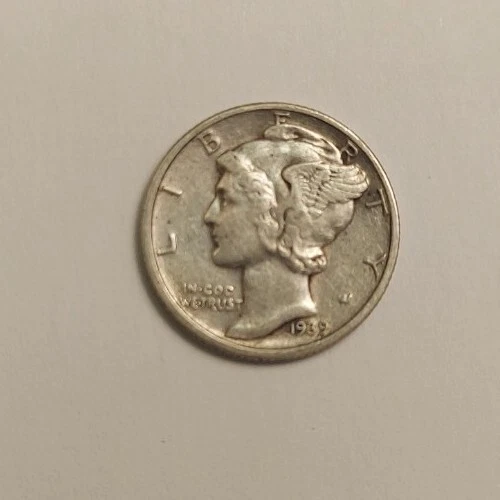 1939 Mercury Dime 90% Silver  XF