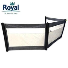 ROYAL AIR WINDBREAK 3 PANEL & PUMP CARAVAN CAMPING AIRBEAM WIND BREAKER