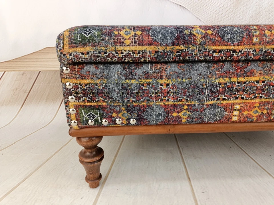 Bedroom Storage Bench, Hallway Bench, Upholstered Ottoman, Entryway Bench - Image 3 of 4