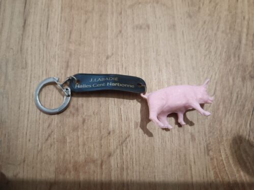 Porté clés  Porc Cochon Charcuterie J. LABADIE Narbonne keychain Vintage 60' - Photo 1/2