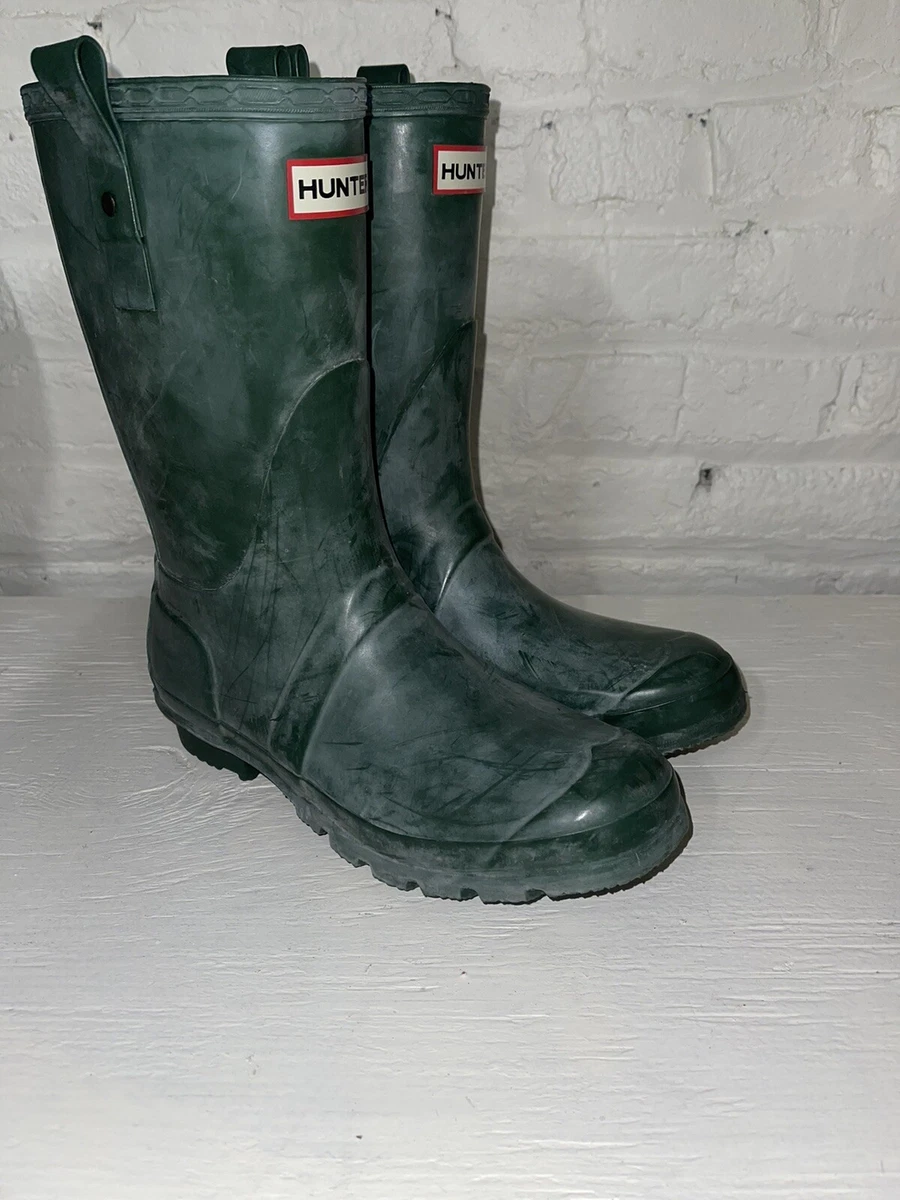 Hunter Original Wellies green Rain Boots Style W23615 US 8/M | eBay