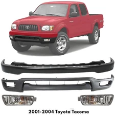 Front Bumper Paintable Kit With Turn Signal Lamp Set For 2001-2004 Toyota Tacoma