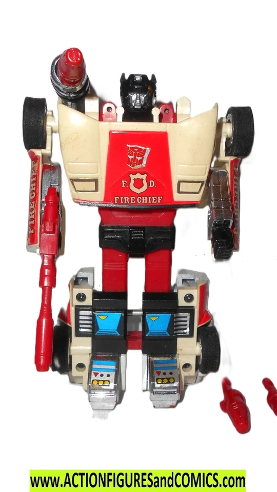 100% COMPLETE Transformers Generation 1 One 1985 RED ALERT G1 fire chief 1986 - Image 2 of 4