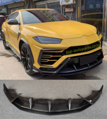 For Lamborghini Urus TOP style Carbon Fiber Front Lip Bumper splitter Cover 2pcs