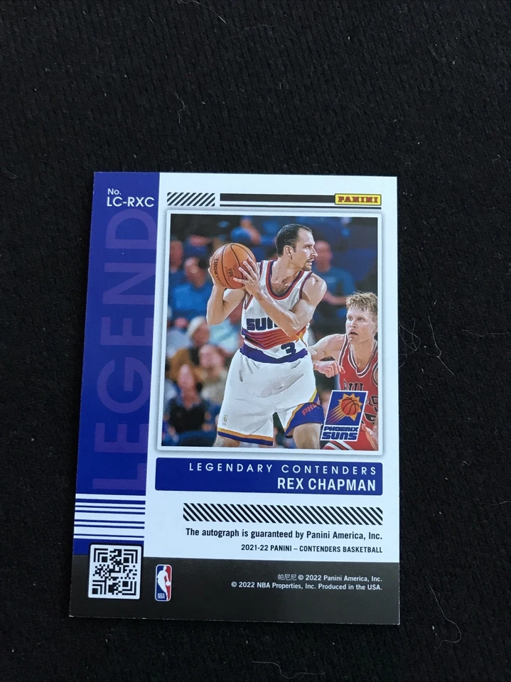 2021-22 Contenders Rex Chapman Legendary autógrafo autografado 132/199 - Imagem 2 de 2