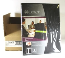 NEW GBC IMPACT W21528 Presentation folders.  Unopened Case of 6 folders. Black.