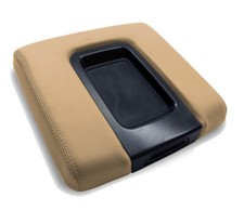 Center Bench Lid Armrest Pvc Leather For Gmc Sierra 2014-2019 Beige