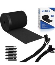 Cable Management Sleeves,Cable Tidy Cuttable Neoprene 3m*13cm