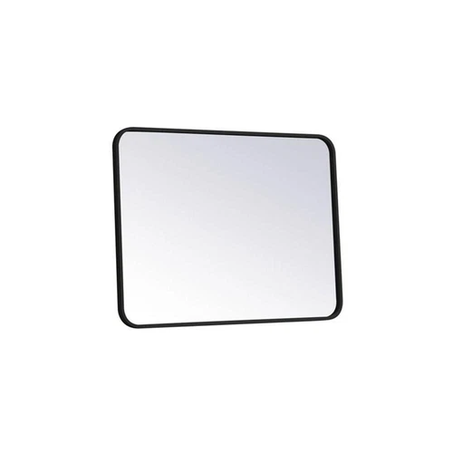 Elegant Decor Evermore 24x32" Soft Corner Metal Rectangular Mirror in Black - Picture 5 of 8