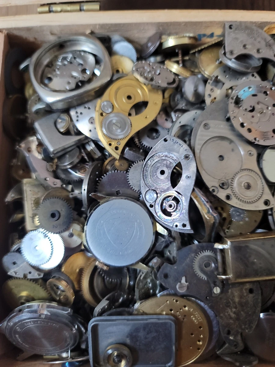 Vintage Watch Parts 28 grams assorted selection Steampunk