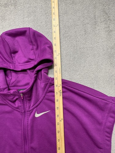 Nike Full Zip Pullover Sleeveless Hoodie Youth Medium Purple Sportswear Gym - Picture 5 of 6