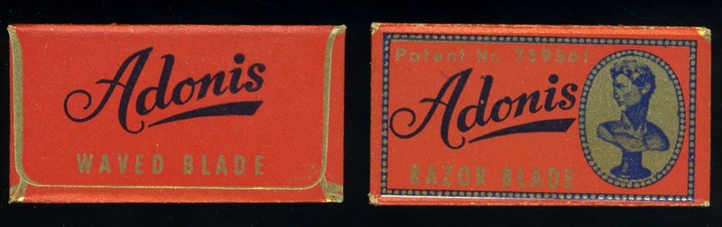PAIR of 1950s ADONIS Waved Razor Blades Made in West Germany - New Old Stock