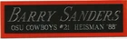 BARRY SANDERS HEISMAN NAMEPLATE AUTOGRAPHED Signed Football HELMET JERSEY PHOTO
