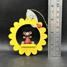 Richard Glasser German Hanging Ornament Teddy Bear With Ball  13422