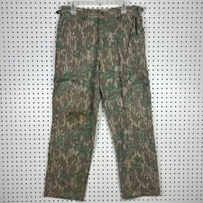 Mossy Oak Greenleaf Cargo Pants 34x30 USA Made Vintage 90s READ Worn Hunting