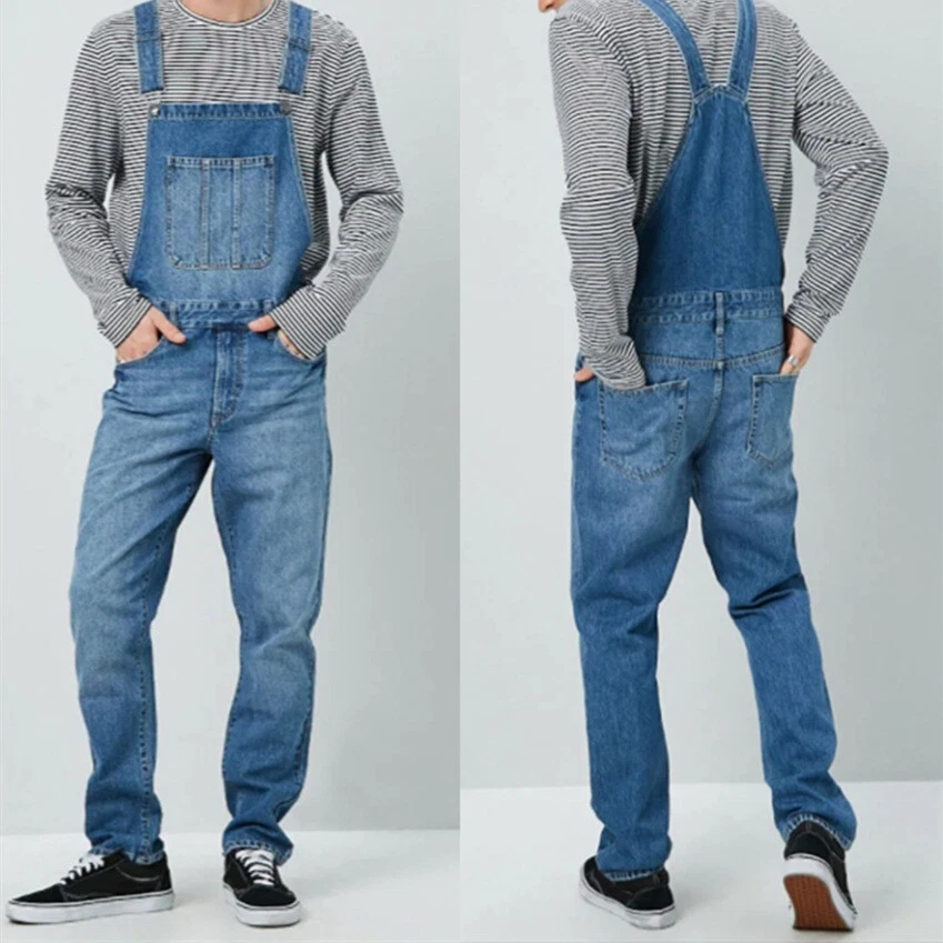 Jeans with suspenders for cheap mens