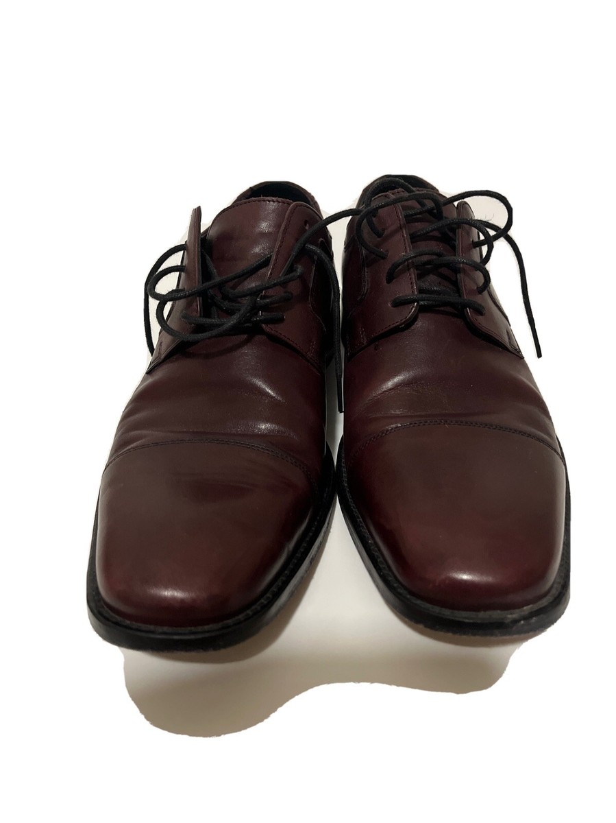 johnston and murphy burgundy dress shoes Mens Johnston & Murphy Cap Toe Burgundy Leather Dress Shoes Size 11 E GUC