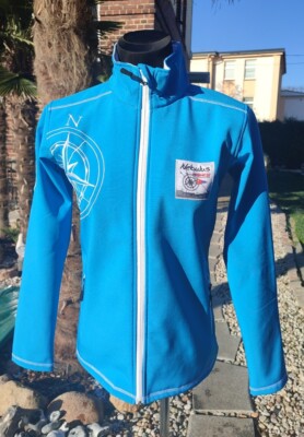 NEBULUS Damen SOFTSHELL Jacke in Türkis mit Stickerei klasse Optik Gr. S
