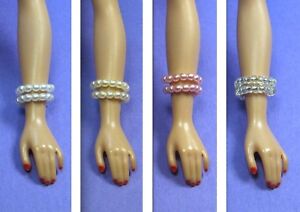 Dreamz PINK PEARL SNAKE BRACELET Doll Jewelry VINTAGE REPRO made for Barbie