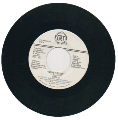 WHAM  45 RPM Promo Record  ''SUPERSLICK''  Rare Funk Soul 1978  Never Played MINT