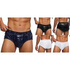 US Men Water Resistant Washable Briefs Reusable Leak Proof Diaper Cover Briefs