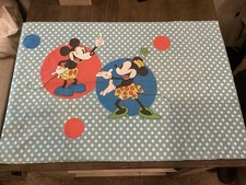Walt Disney Productions 1970s Mickey Minnie Donald Daisy Blue Pillow Case