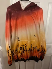 Camp High Collective Pullover Hoodie Palm Tree- Made USA - Size XL
