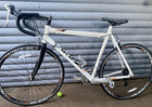 Felt Road Bike 700C 56cm White Drop Bar Mechanical Rim Brake