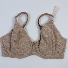 Victoria's Secret Body By Victoria Taupe Floral Lace Demi Bra 40DDD Underwire