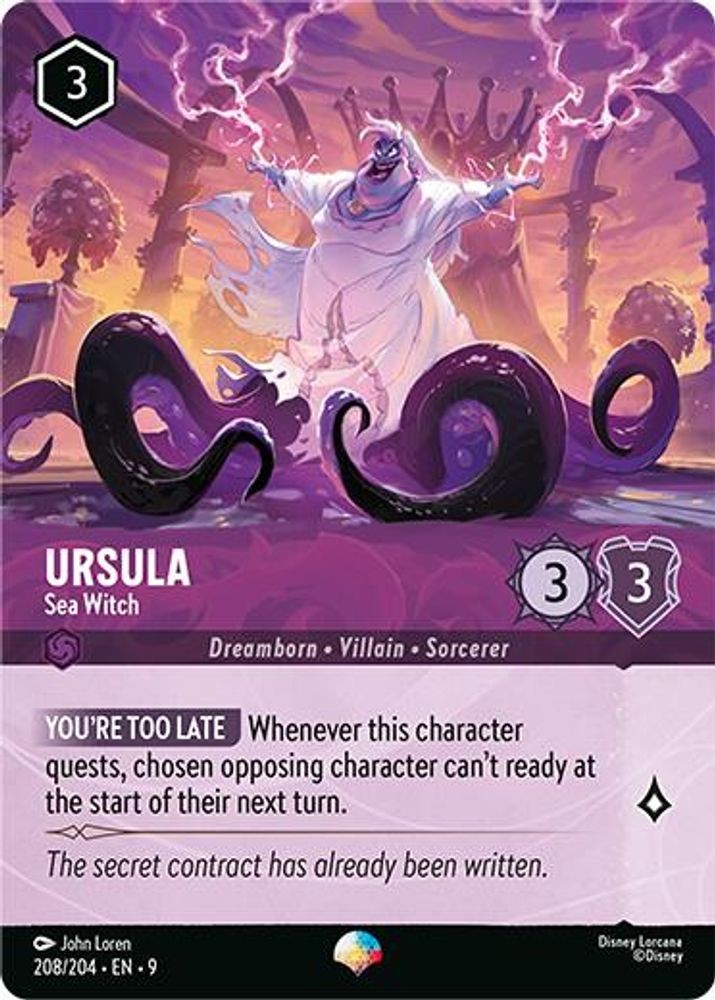 Ursula - Sea Witch (Epic) 208/204 Holo Epic Fabled Near Mint