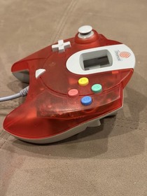 OEM Sega Dreamcast Controller Translucent Red Clear HKT-7700 Tested Working Rare