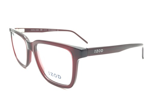 IZOD IZ 2107 Men's Red Cordovan Square Eyeglasses Frames 53-16 145 Italy NEW - Picture 8 of 10