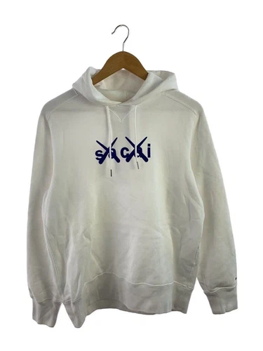 Felpa con cappuccio Sacai 1 cotone stampa bianca 21 0286S usata
