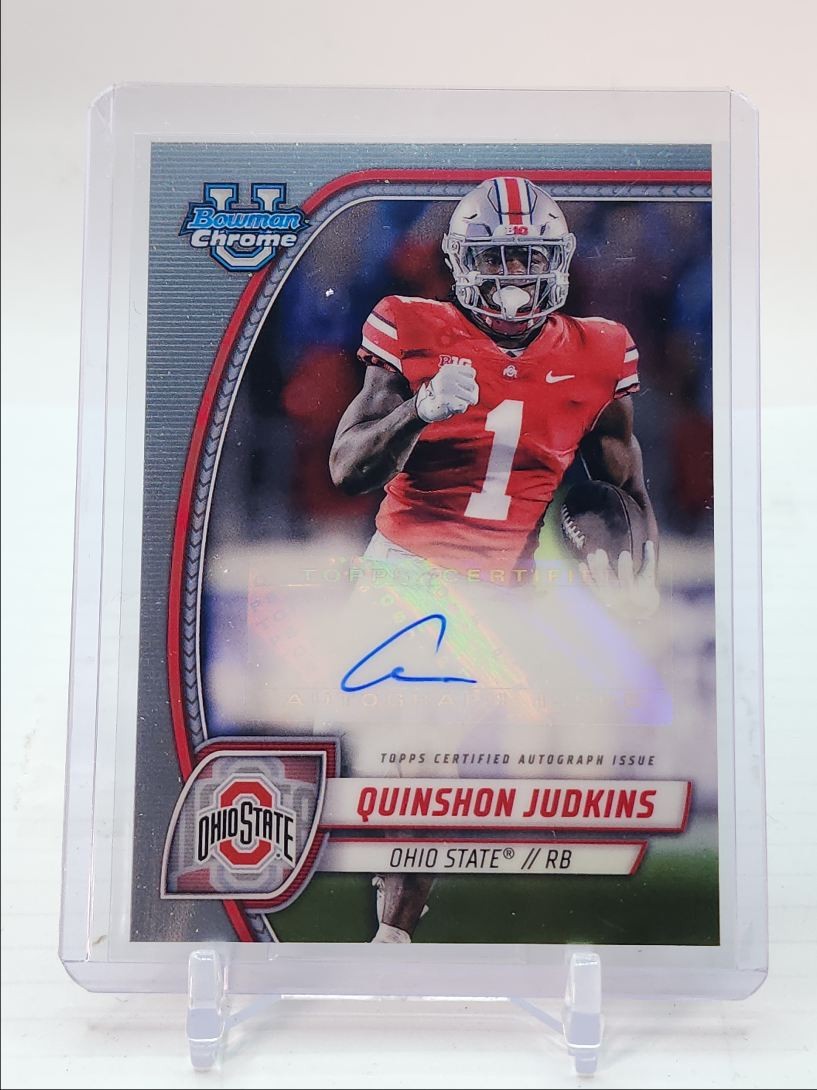 QUINSHON JUDKINS 2024 BOWMAN UNIVERSITY CHROME AUTOGRAPH AUTO Q3562