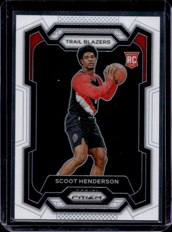 2023-24 Panini Prizm Scoot Henderson RC Prizm White Rookie #/175 Trail Blazers