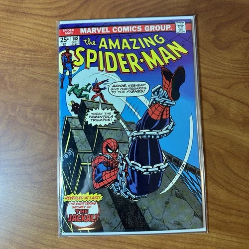 The Amazing Spider-Man #148 VF+ Comic Book Bronze Age Key Issue Clean White Page