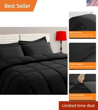 All-Season 7-Piece Queen Comforter Set - Soft Fluffy with Contemporary Design