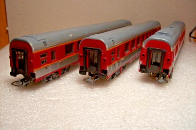 TRAIN HO JOUEF : LOT 2 VOYAGEURS + MIXTE "Gd Confort" Livré OCCASION sans boite - Photo 1/4