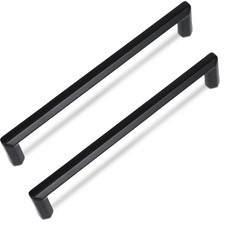 Matte Black zinc Alloy Solid Cabinet pulls,6 Pack 6-1/4 Inch 160mm 6528