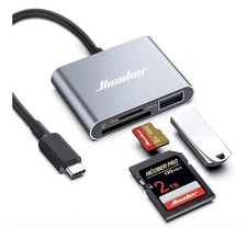 USB C to SD, Micro SD Memory Card Reader, Type C to SD Card Reader Adapter 2T...