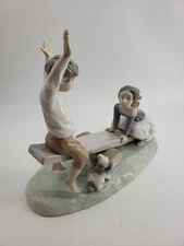 Lladro 4867 See Saw Boy and Girl Teeter Totter Mint