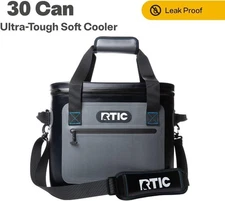 RTIC Ultra-Tough Soft Cooler30Can,Insulated Bag Portable Ice Chest Box for Lunch