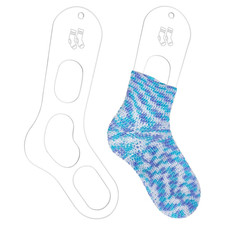 2Pcs Acrylic Sock Blockers, Clear Knitting Sock Ruler Stocking Blockers Socking