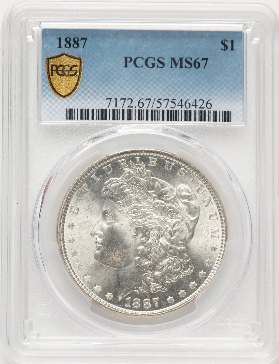 1887 P モルガンダラー PCGS MS67 アンティーク #001 1887 P モルガンダラー PCGS MS67 アンティーク #001 1887 P モルガン