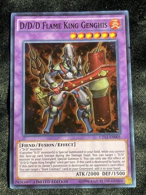 Yugioh D/D/D Flame King Genghis CT13-EN005 Super Rare Limited Edition LP