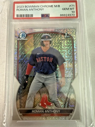 2023 Bowman Chrome Mega ROMAN ANTHONY #71 Rookie Mojo Refractor PSA 10 GEM-MT!