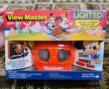 Vtg NOS Disney Mickey Mouse's World Tour Lighted View-Master Reels Set 1992