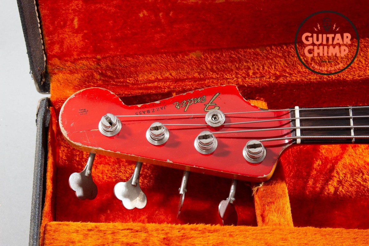 1965 Fender Jazz Bass – Dakota Red w/ Matching Headstock