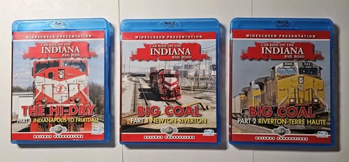 Cab Ride on the Indiana Railroad - Railway Productions, 3 disc Blu-Ray DVD Set