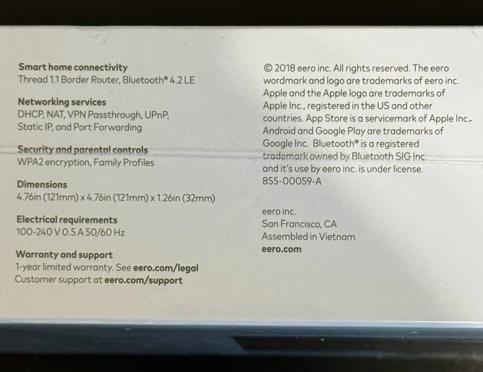 eero - Individual eero - Tri-Band Wifi  Model B010111 NEW Factory Sealed Box - Image 4 of 4